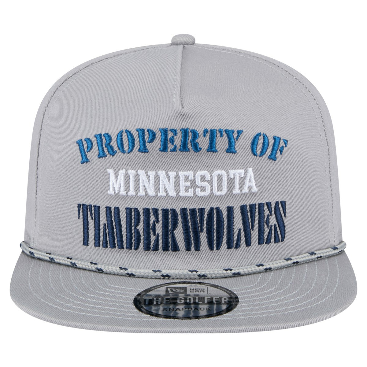 Minnesota Timberwolves Throwback Property Of Golfer Snapback Hat Gray - New Era