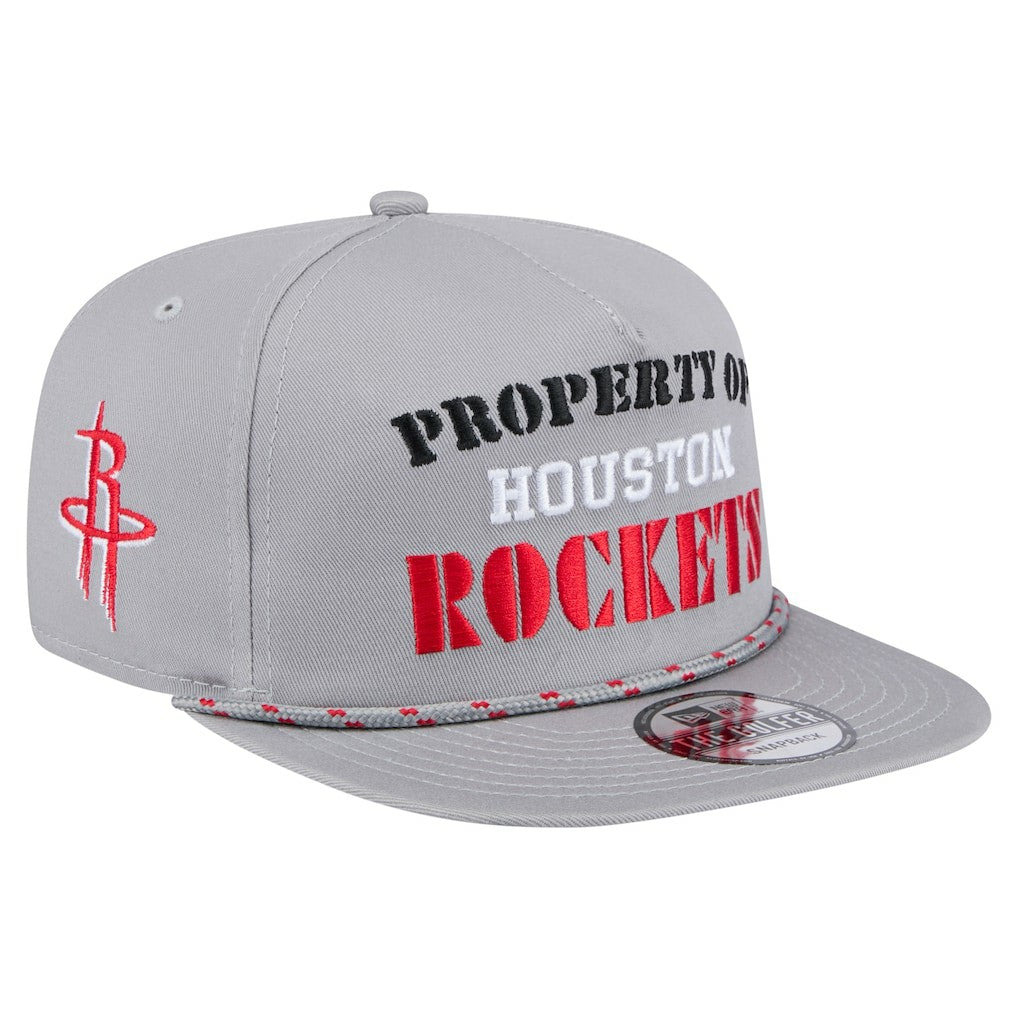 Houston Rockets Throwback Property Of Golfer Snapback Hat Gray - New Era