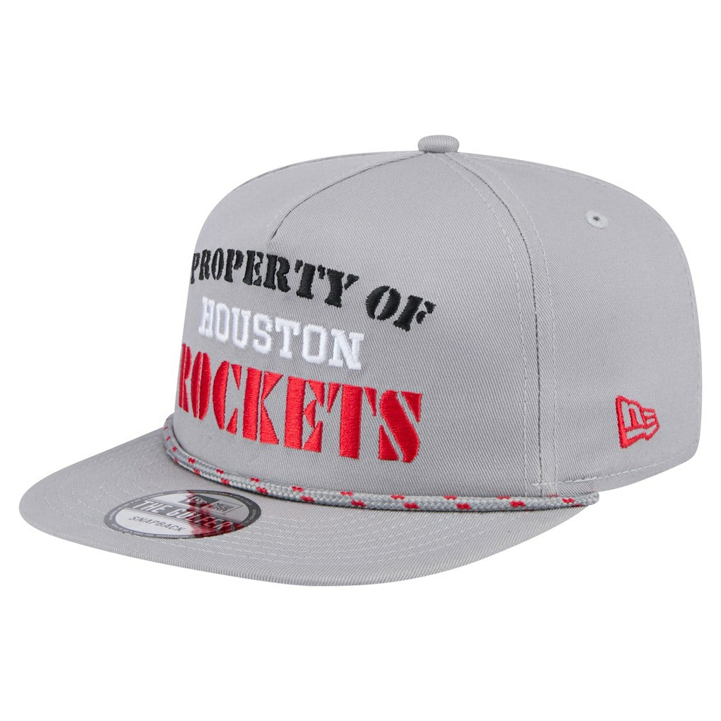 Houston Rockets Throwback Property Of Golfer Snapback Hat Gray - New Era