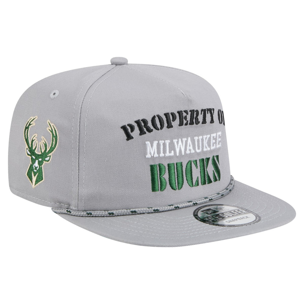 Milwaukee Bucks Throwback Property Of Golfer Snapback Hat Gray - New Era