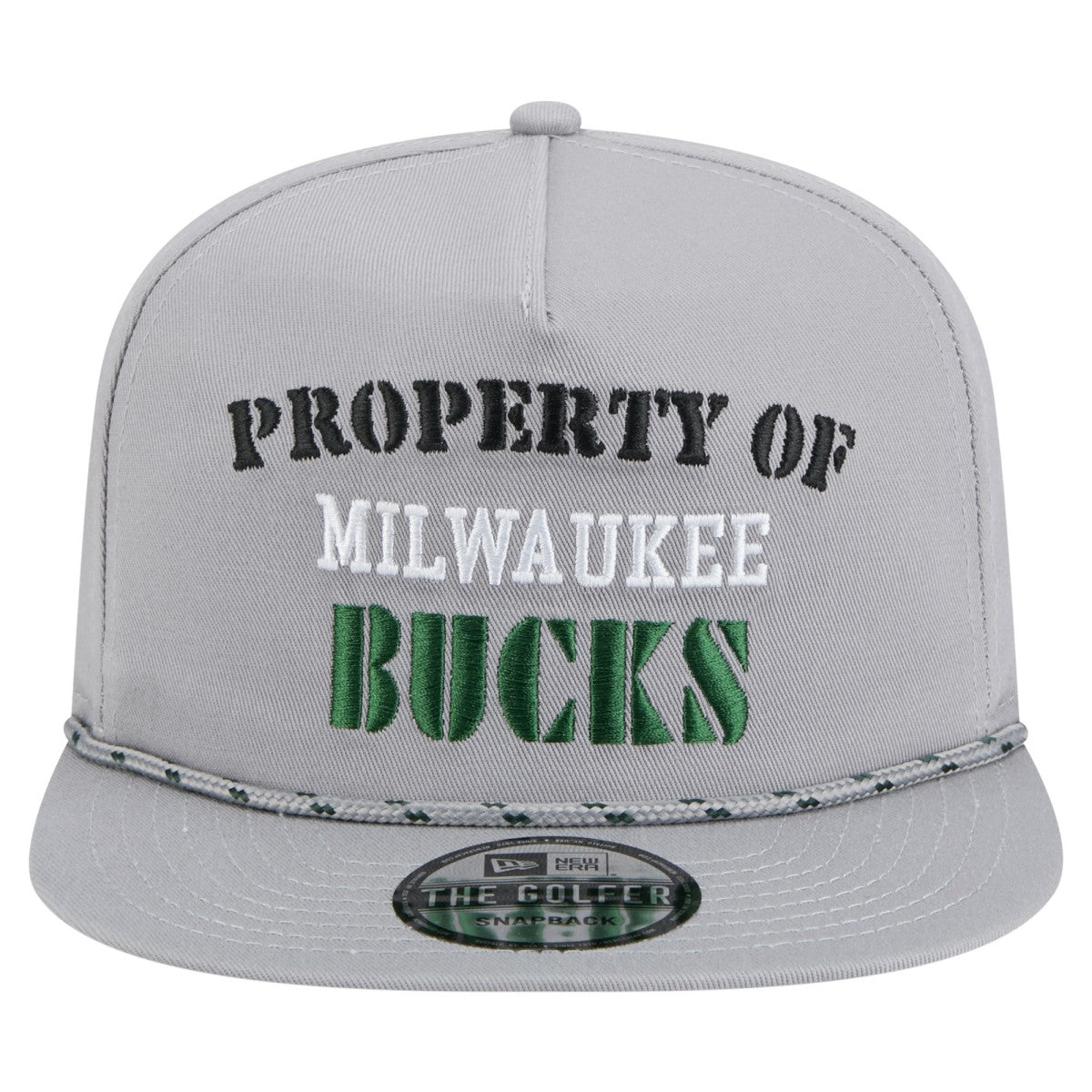 Milwaukee Bucks Throwback Property Of Golfer Snapback Hat Gray - New Era