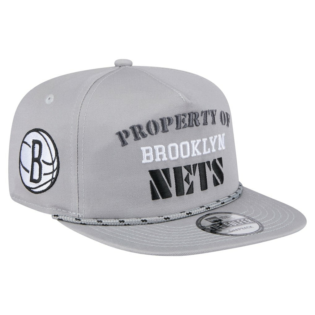 Brooklyn Nets Throwback Property Of Golfer Snapback Hat Gray - New Era