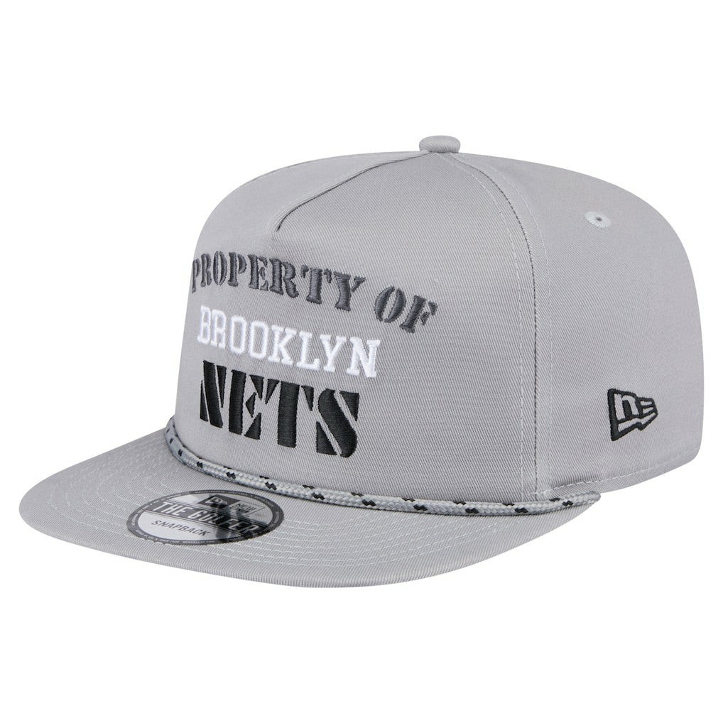 Brooklyn Nets Throwback Property Of Golfer Snapback Hat Gray - New Era
