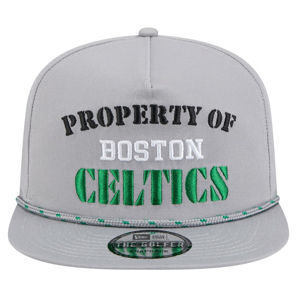 Boston Celtics Throwback Property Of Golfer Snapback Hat Gray - New Era