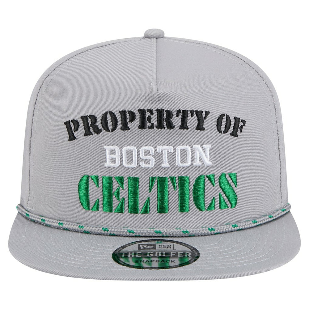 Boston Celtics Throwback Property Of Golfer Snapback Hat Gray - New Era