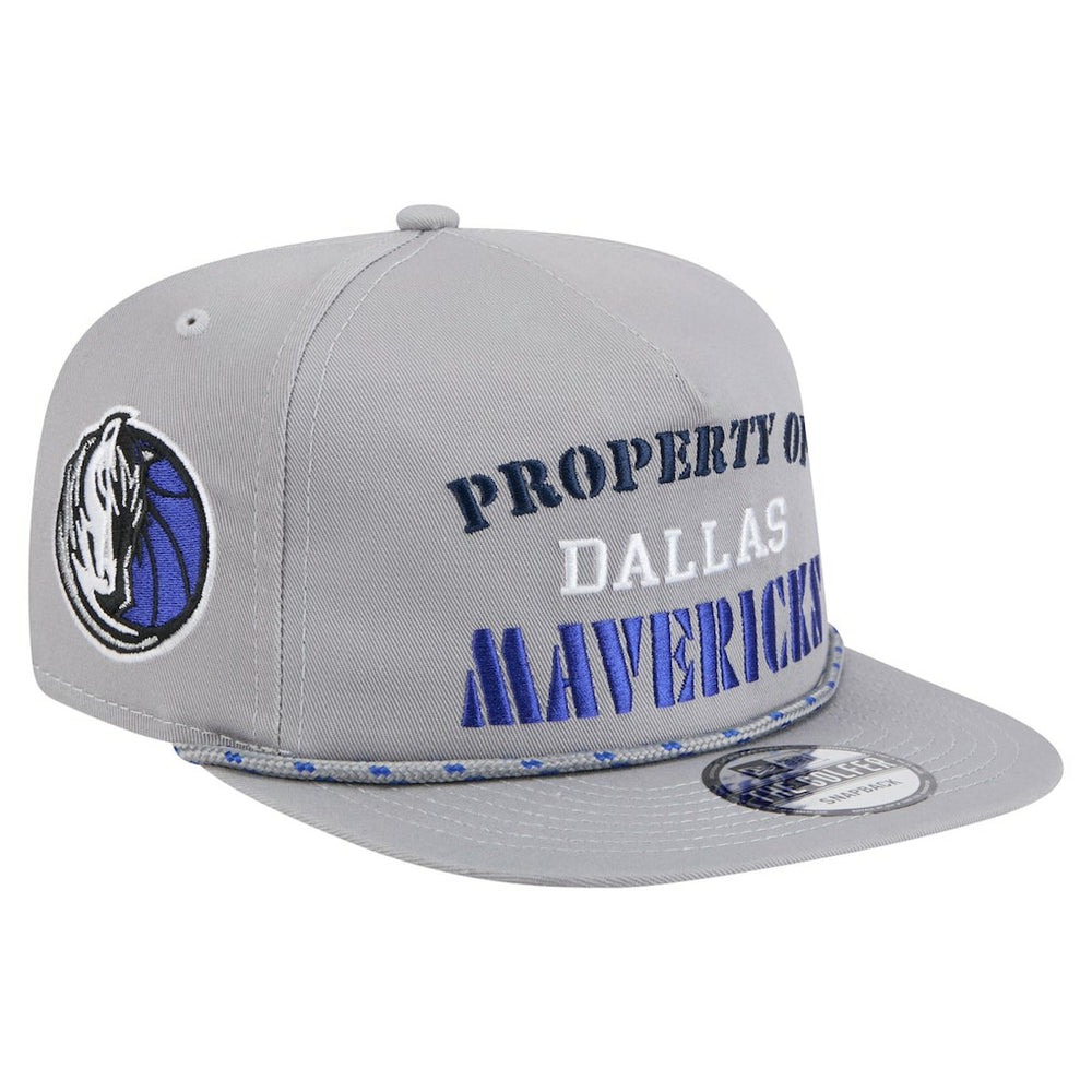 Dallas Mavericks Throwback Property Of Golfer Snapback Hat Gray - New Era