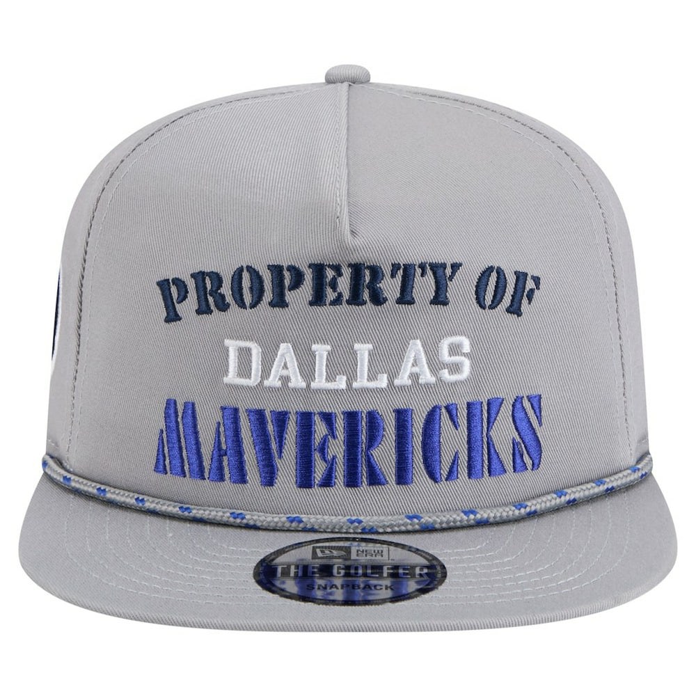 Dallas Mavericks Throwback Property Of Golfer Snapback Hat Gray - New Era