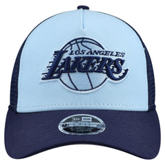 Los Angeles Lakers Youth Colorpack 9FORTY A-Frame Trucker Adjustable Hat Light Blue - New Era