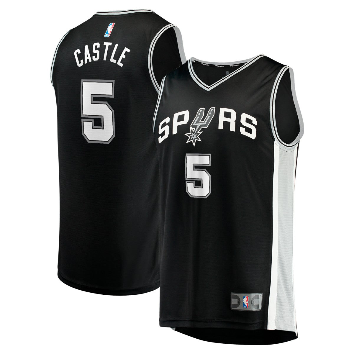 Stephon Castle San Antonio Spurs 2024 NBA Draft Fast Break Player Jersey Icon Edition Black - Fanatics