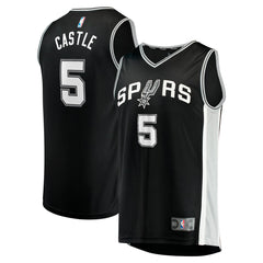 Stephon Castle San Antonio Spurs 2024 NBA Draft Fast Break Player Jersey Icon Edition Black - Fanatics