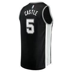 Stephon Castle San Antonio Spurs 2024 NBA Draft Fast Break Player Jersey Icon Edition Black - Fanatics