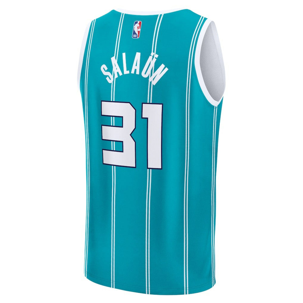 Tidjane Salaun Charlotte Hornets 2024 NBA Draft Fast Break Player Jersey Icon Edition Teal - Fanatics