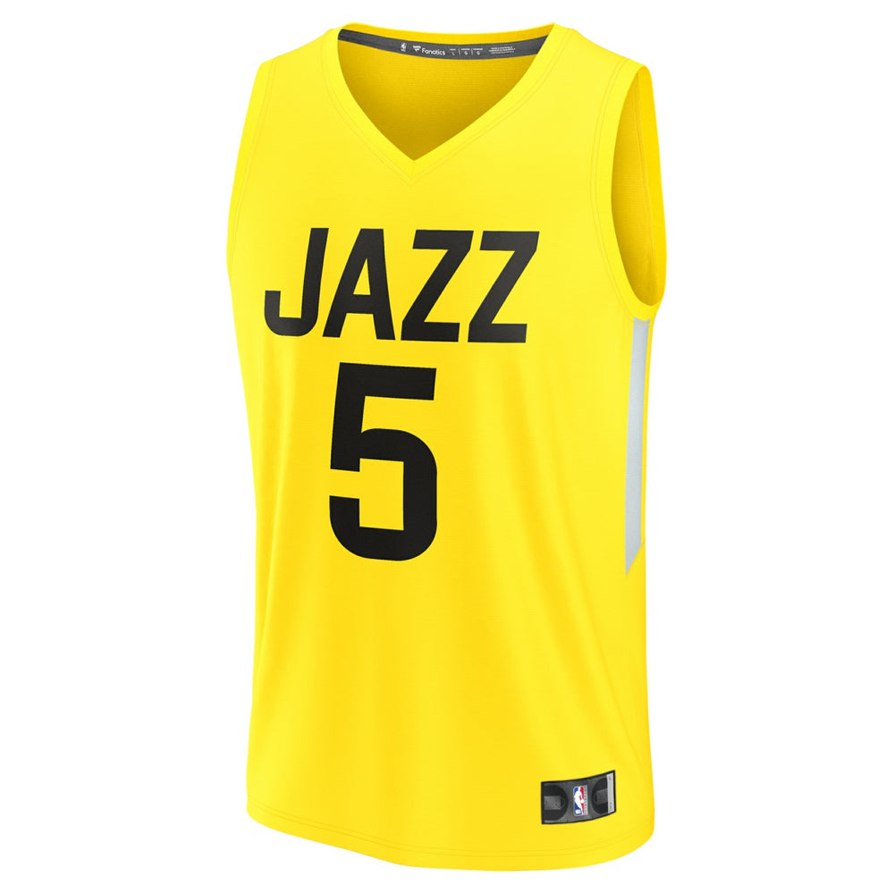 Cody Williams Utah Jazz 2024 NBA Draft Fast Break Player Jersey Icon Edition Yellow - Fanatics