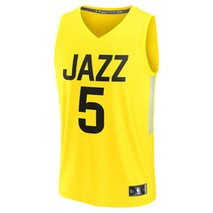 Cody Williams Utah Jazz 2024 NBA Draft Fast Break Player Jersey Icon Edition Yellow - Fanatics