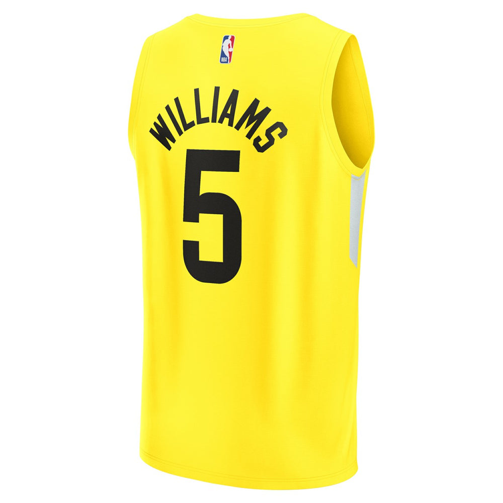 Cody Williams Utah Jazz 2024 NBA Draft Fast Break Player Jersey Icon Edition Yellow - Fanatics