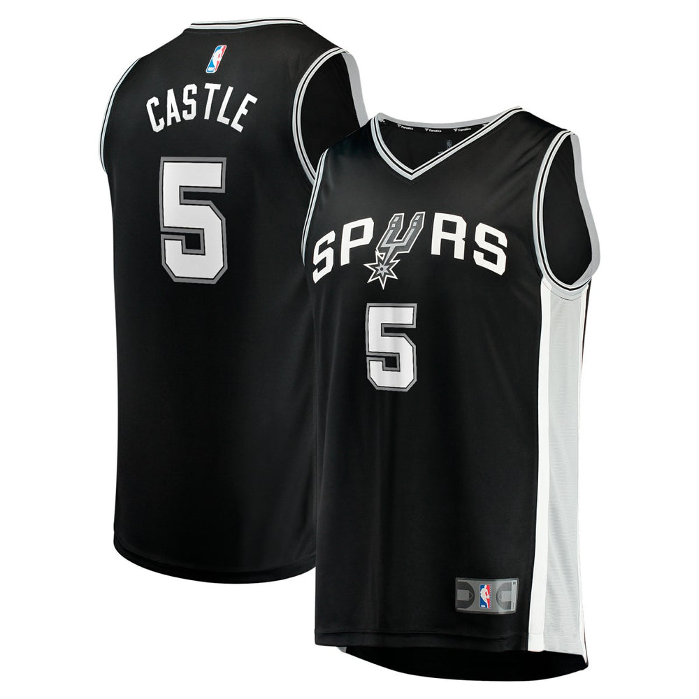 Stephon Castle San Antonio Spurs Youth 2024 NBA Draft Fast Break Player Jersey Icon Edition Black - Fanatics