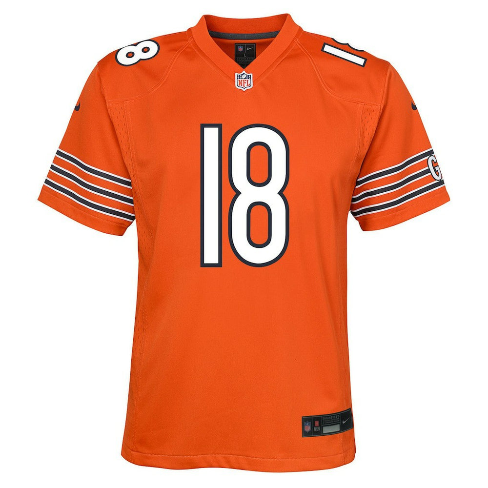 Caleb Williams Chicago Bears Youth Game Jersey - Orange Jerseys