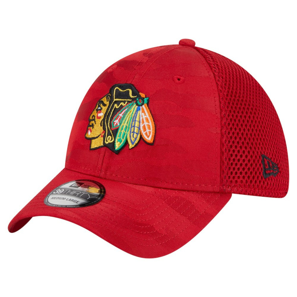 Chicago Blackhawks New Era Active Subtle Camo 39THIRTY Flex Hat - Red | US 201912179