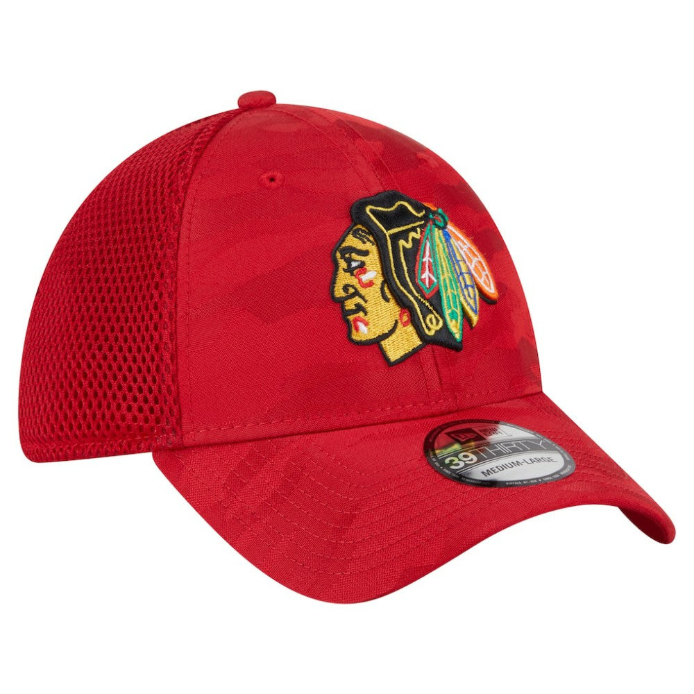 Chicago Blackhawks New Era Active Subtle Camo 39THIRTY Flex Hat - Red | US 201912179
