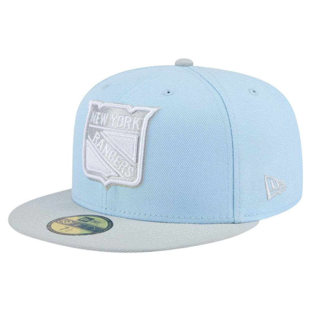 New York Rangers New Era Color Pack 2-Tone 59FIFTY Fitted Hat - Light Blue/Gray | US 201912224
