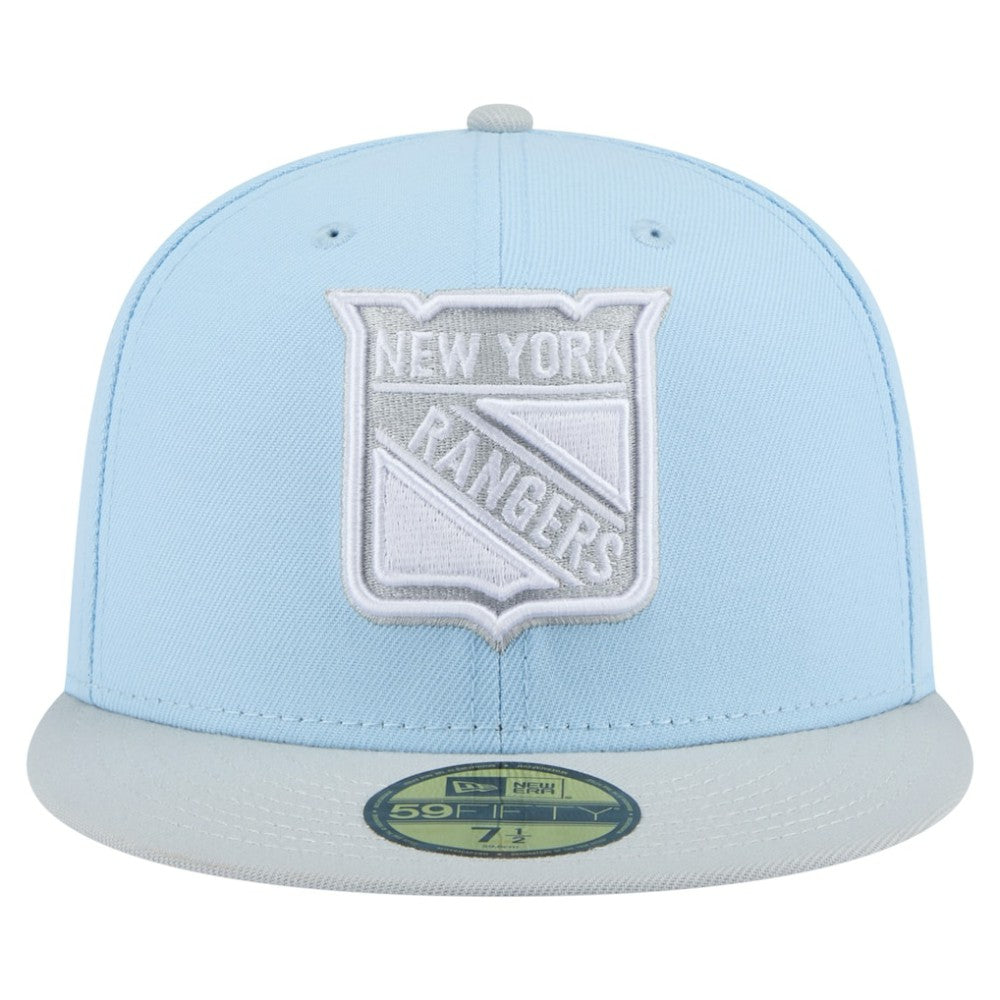 New York Rangers New Era Color Pack 2-Tone 59FIFTY Fitted Hat - Light Blue/Gray | US 201912224