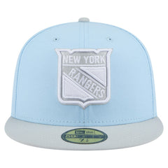 New York Rangers New Era Color Pack 2-Tone 59FIFTY Fitted Hat - Light Blue/Gray | US 201912224