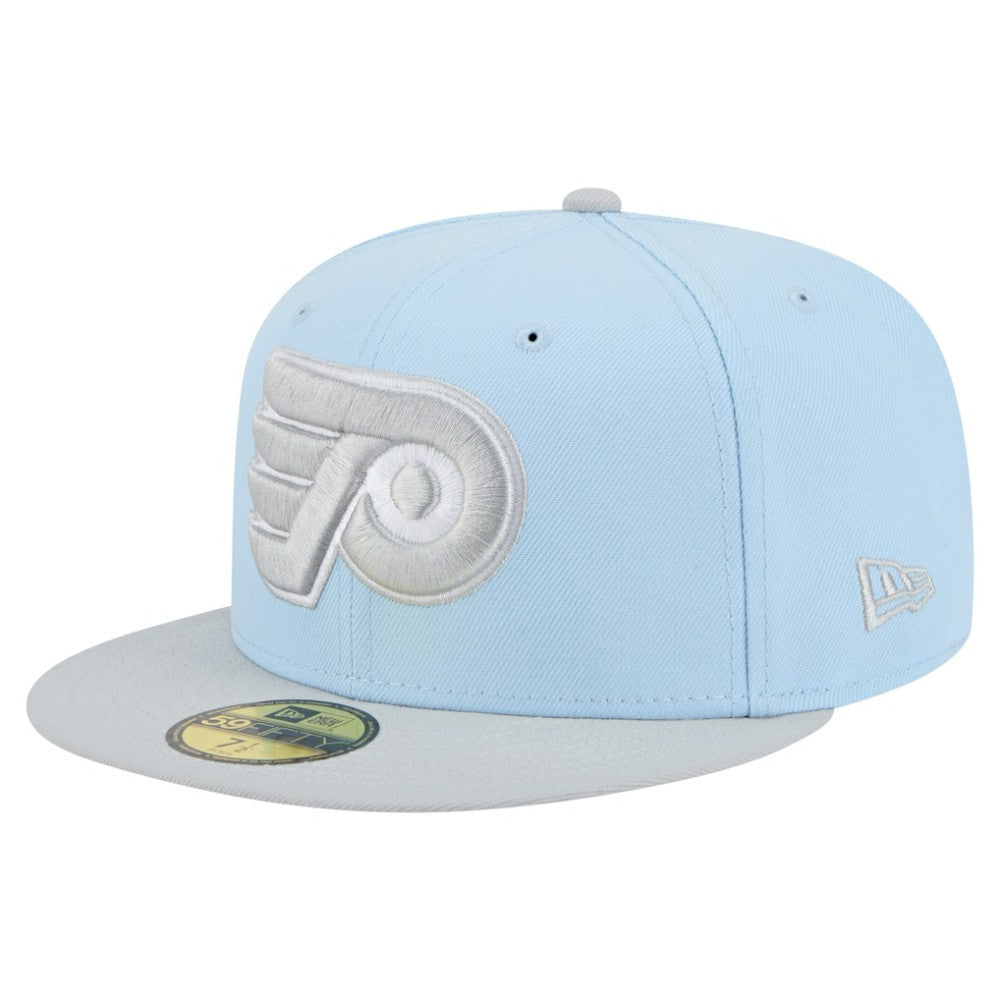 Philadelphia Flyers New Era Color Pack Two-Tone 59FIFTY Fitted Hat - Light Blue/Gray | US 201912225