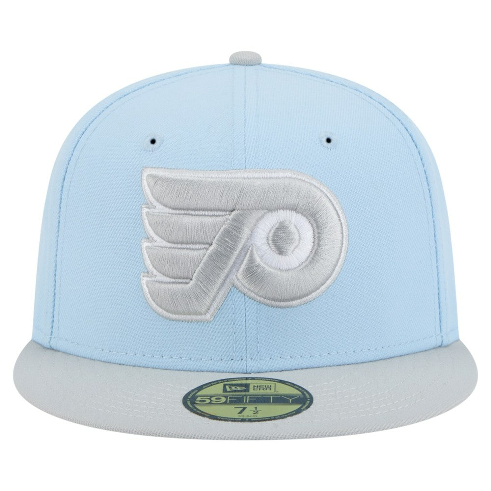 Philadelphia Flyers New Era Color Pack Two-Tone 59FIFTY Fitted Hat - Light Blue/Gray | US 201912225