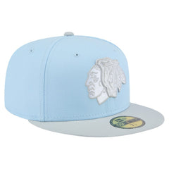 Chicago Blackhawks New Era Color Pack Two-Tone 59FIFTY Fitted Hat - Light Blue/Gray | US 201912231