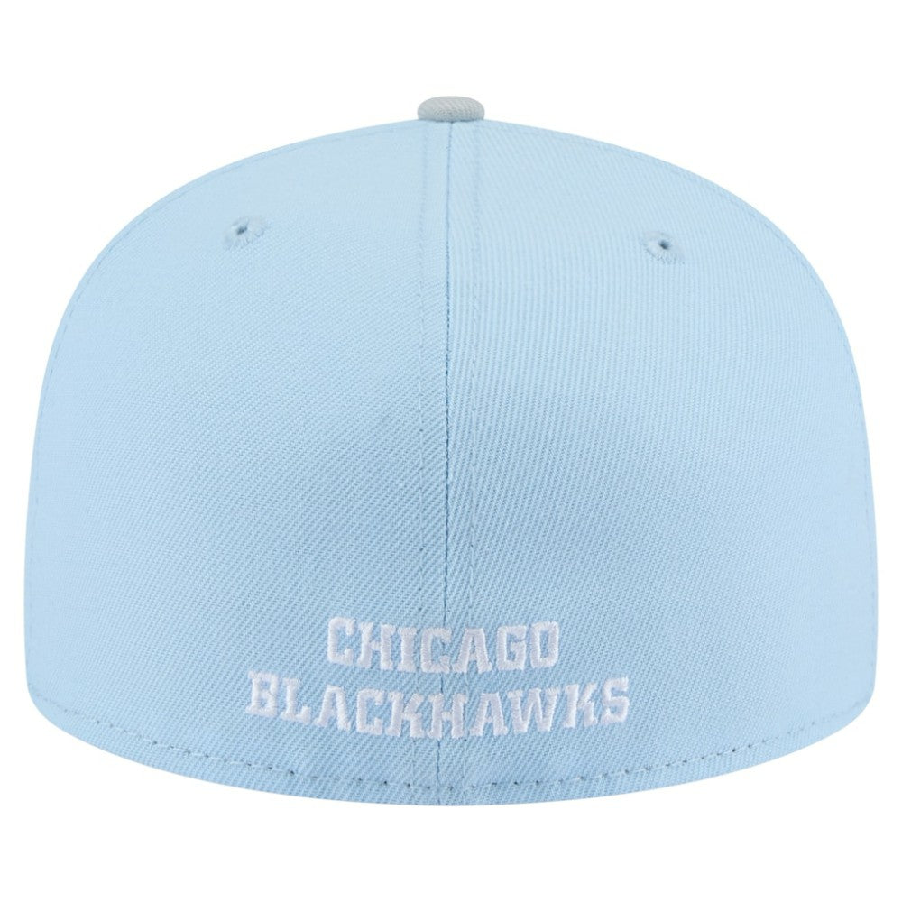 Chicago Blackhawks New Era Color Pack Two-Tone 59FIFTY Fitted Hat - Light Blue/Gray | US 201912231