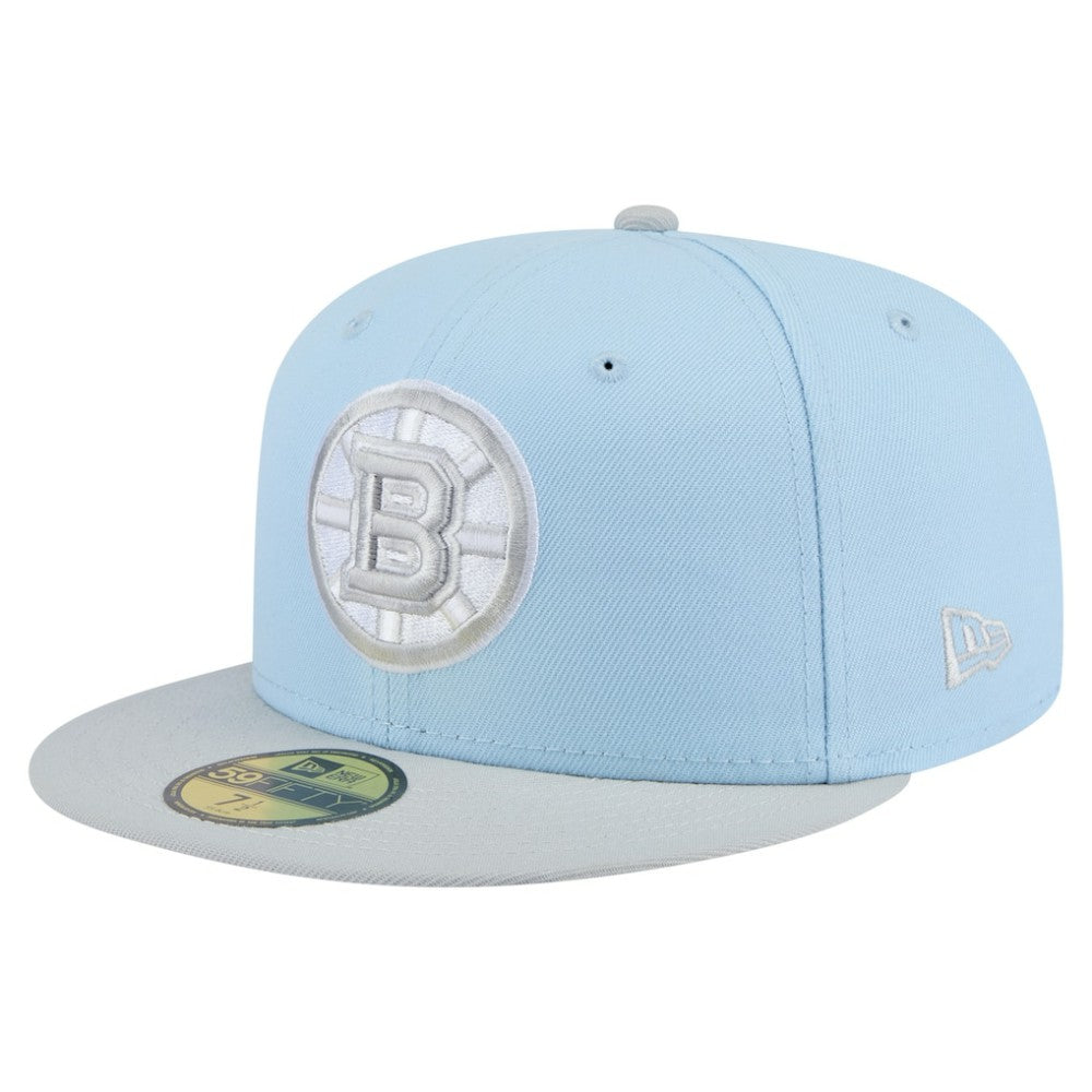 Boston Bruins New Era Color Pack Two-Tone 59FIFTY Fitted Hat - Light Blue/Gray | US 201912237