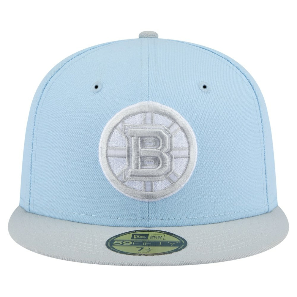 Boston Bruins New Era Color Pack Two-Tone 59FIFTY Fitted Hat - Light Blue/Gray | US 201912237