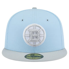 Boston Bruins New Era Color Pack Two-Tone 59FIFTY Fitted Hat - Light Blue/Gray | US 201912237