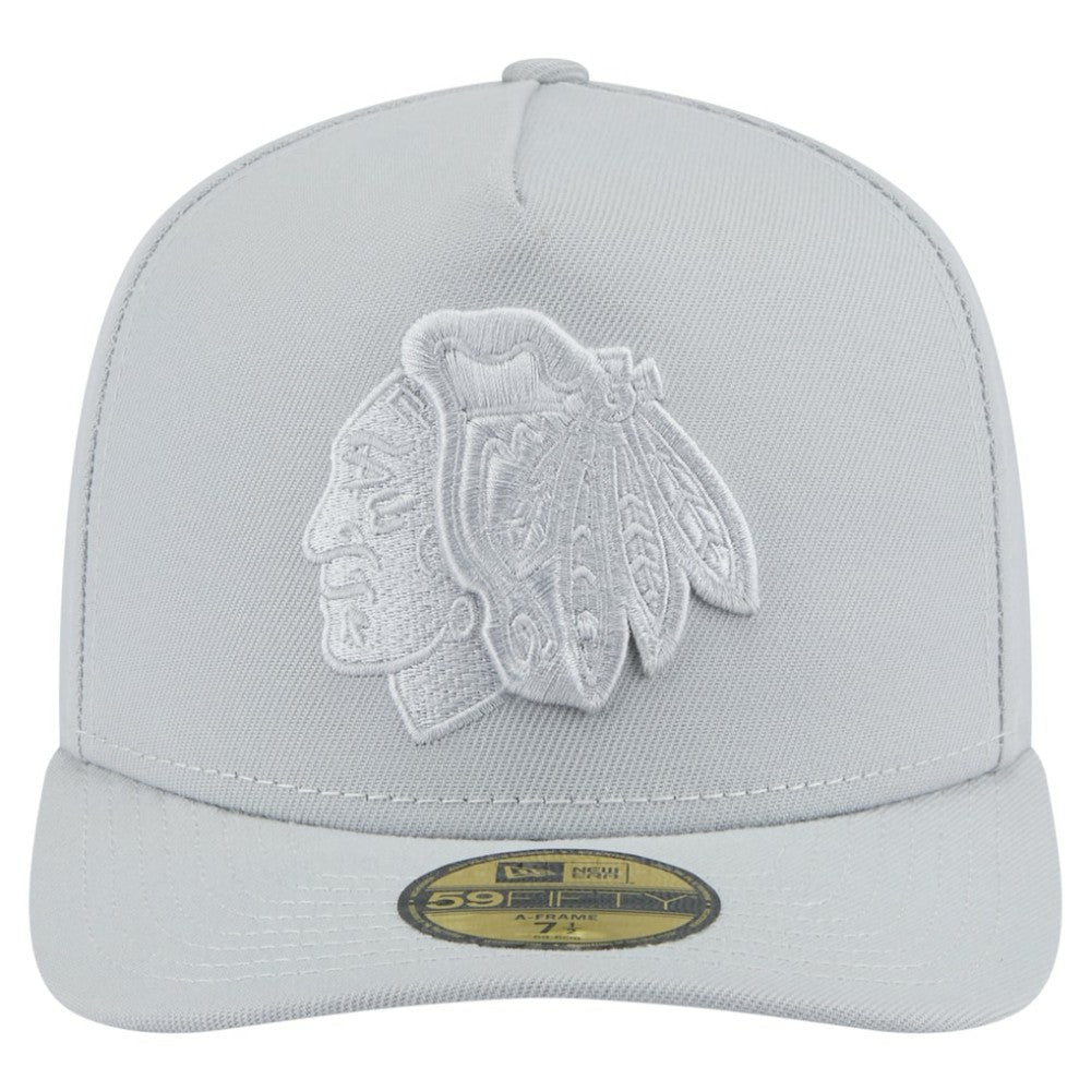 Chicago Blackhawks New Era Color Pack A-Frame 59FIFTY Fitted Hat - Gray | US 201912257