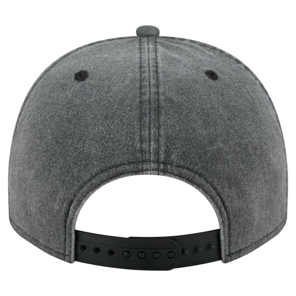 Chicago Blackhawks New Era Throwback Washed A-Frame Pre-Curved 9FIFTY Snapback Hat - Charcoal | US 201912315