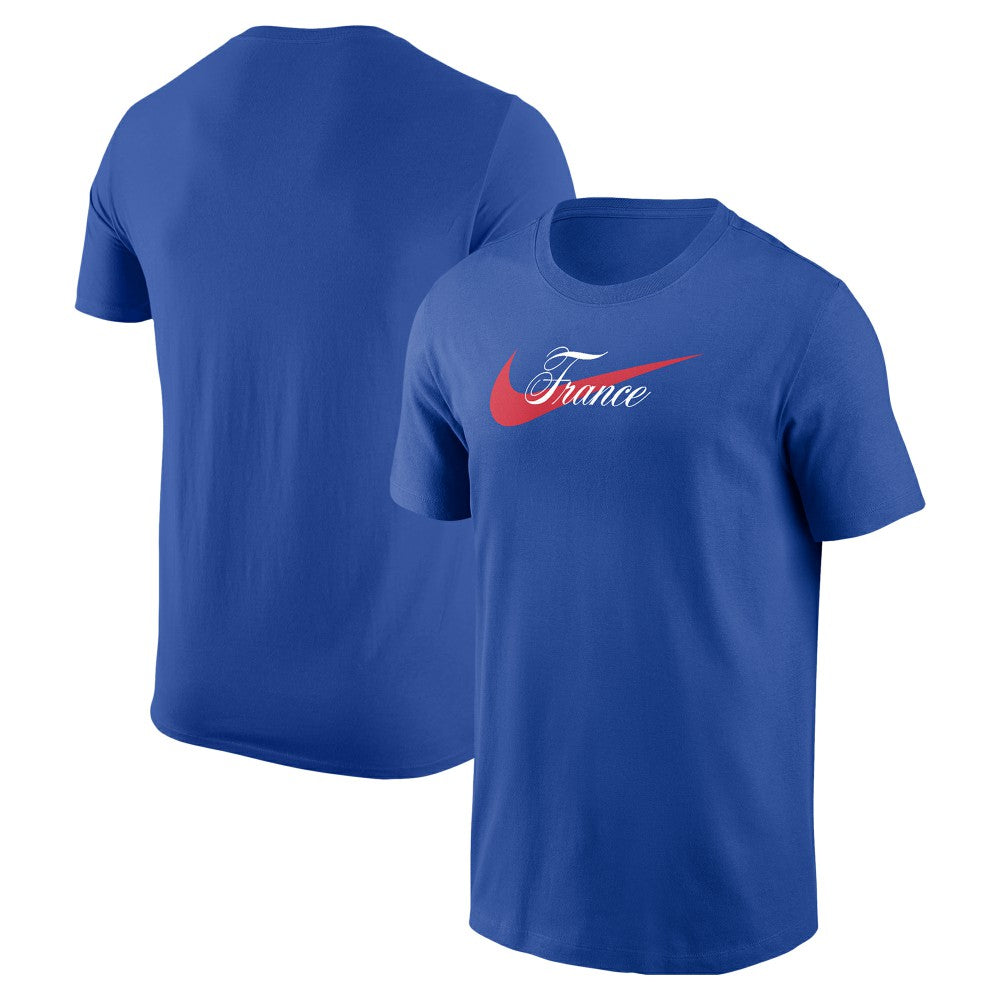 France National Team Team Wordmark Swoosh Core T-Shirt Royal - Nike online