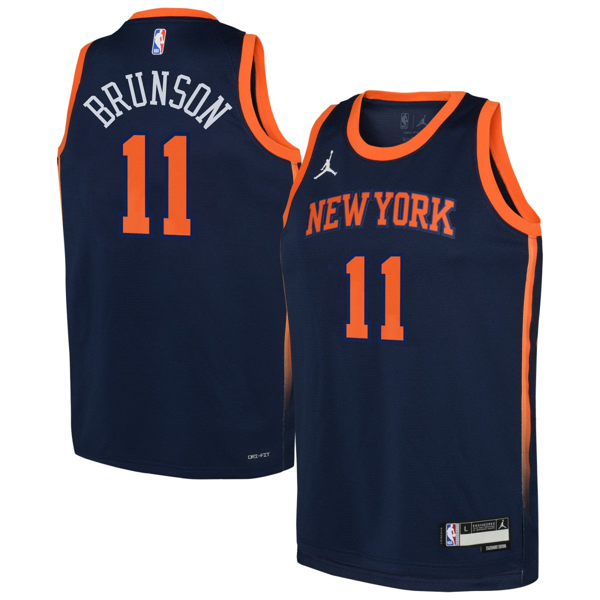 Jalen Brunson New York Knicks Jordan Brand Youth Swingman Jersey Statement Edition Navy