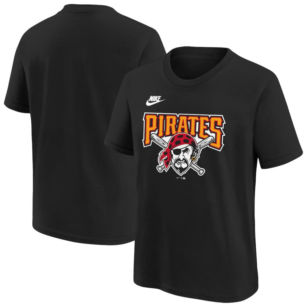 Pittsburgh Pirates Nike Youth Cooperstown Collection Team Logo T-Shirt - Black T-shirts