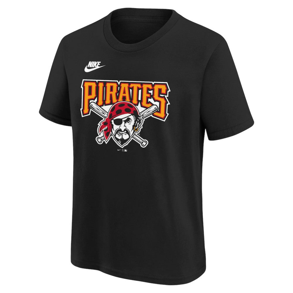 Pittsburgh Pirates Nike Youth Cooperstown Collection Team Logo T-Shirt - Black T-shirts