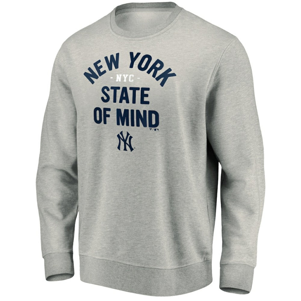 New York Yankees Heater Pullover Sweatshirt - Gray Pullover