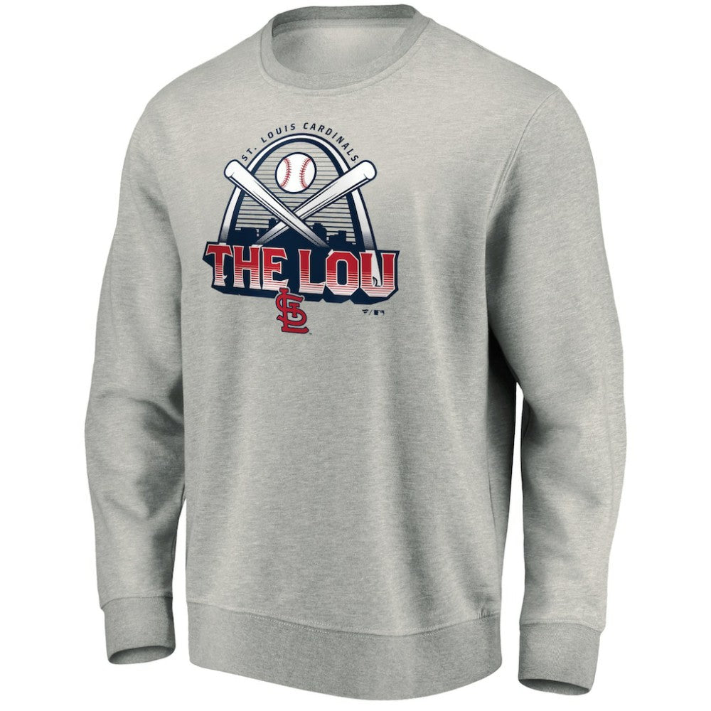 St. Louis Cardinals Heater Pullover Sweatshirt - Gray Pullover