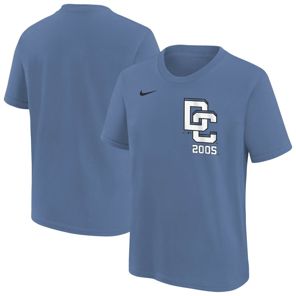 Washington Nationals Nike Youth 2025 City Connect Wordmark T-Shirt - Blue T-shirts