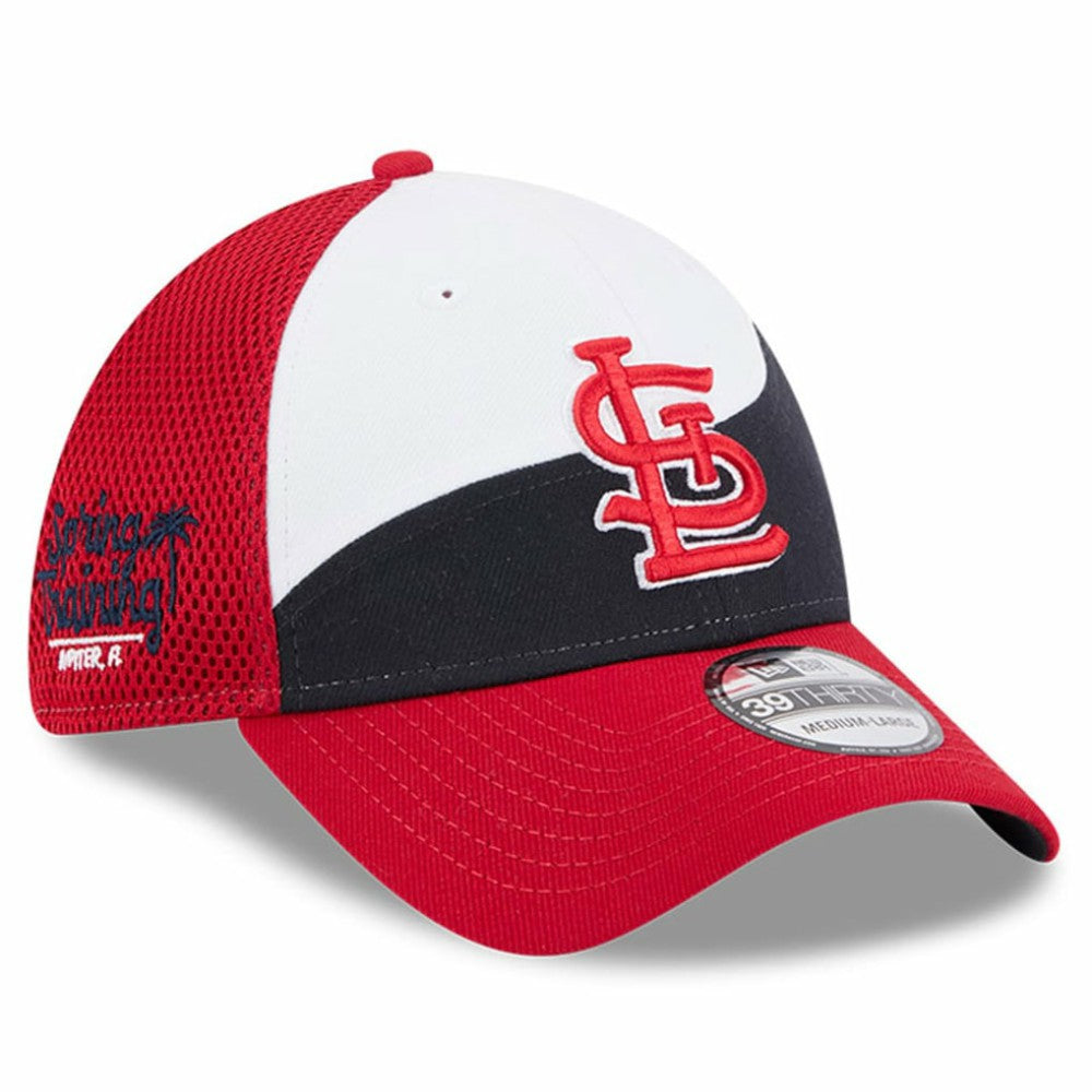 St. Louis Cardinals New Era 2025 Spring Training 39THIRTY Flex Hat - Navy/Red Hats