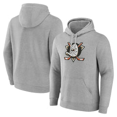 Anaheim Ducks Primary Logo Pullover Sweatshirt - Gray | US 201922061
