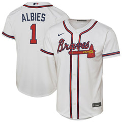 Ozzie Albies Atlanta Braves Nike Youth Home Replica Player Jersey - White Jerseys