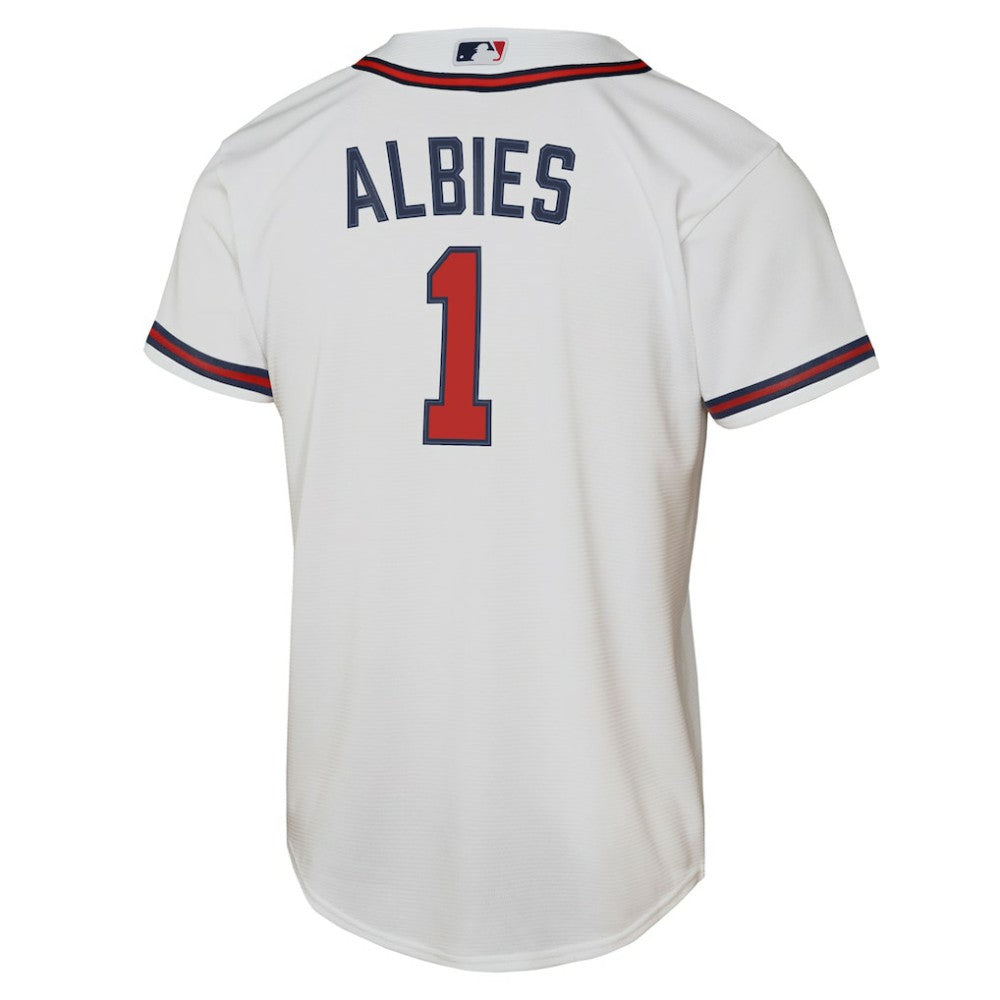 Ozzie Albies Atlanta Braves Nike Youth Home Replica Player Jersey - White Jerseys