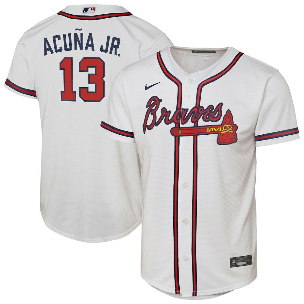 Ronald Acuna Jr. Atlanta Braves Nike Youth Home Replica Player Jersey - White Jerseys