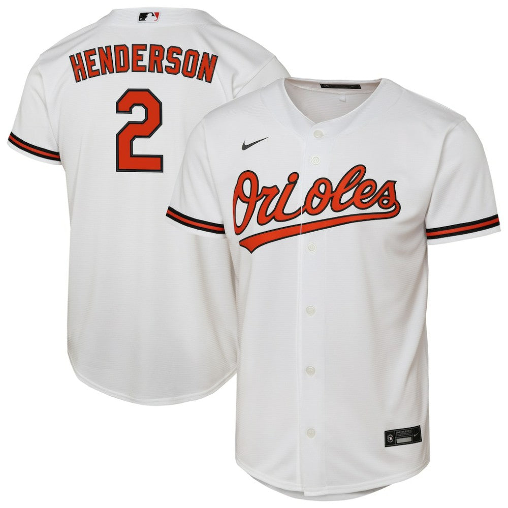 Gunnar Henderson Baltimore Orioles Nike Youth Home Replica Player Jersey - White Jerseys
