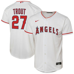 Mike Trout Los Angeles Angels Nike Youth Home Replica Player Jersey - White Jerseys