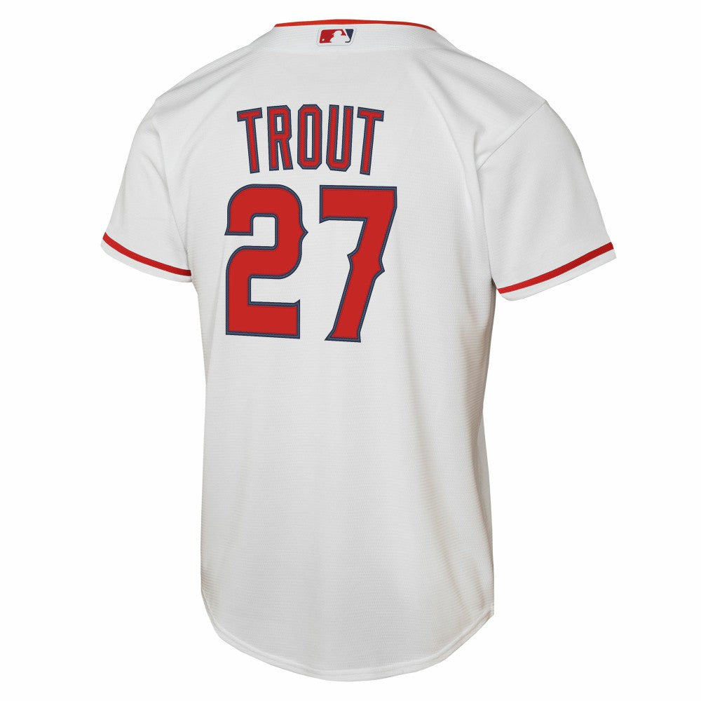 Mike Trout Los Angeles Angels Nike Youth Home Replica Player Jersey - White Jerseys